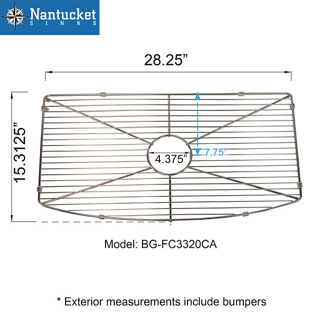 Nantucket Stainless Steel Bottom Grid For the FCFS3320CA Sinks