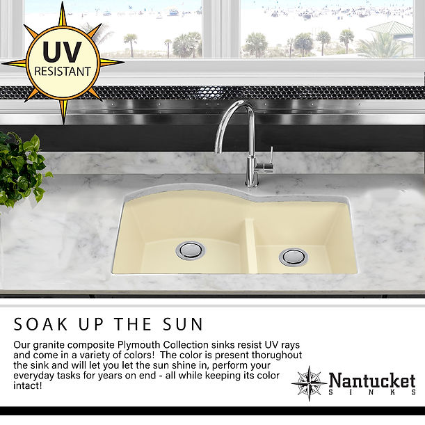 Nantucket 60/40 Double Bowl Undermount Granite Composite