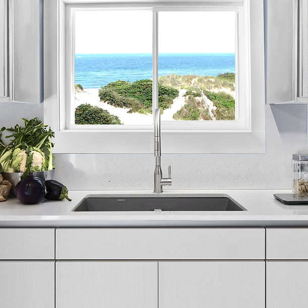 Nantucket Undermount Double Equal Bowls with Low Divide - Granite Composite Sink