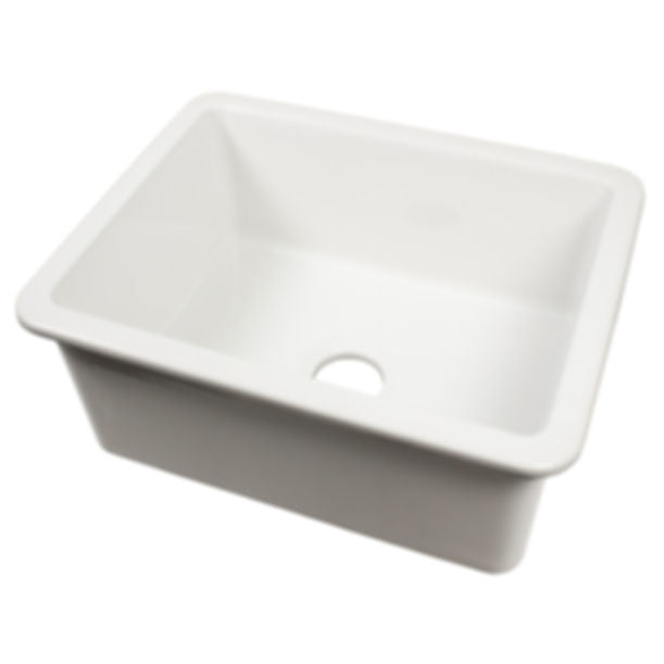 Nantucket 18" Undermount Fireclay Kitchen Sink Wellfleet-2419W