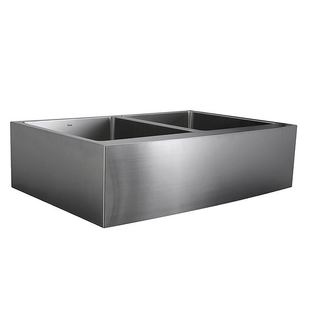 Nantucket 33" Double Bowl Farmhouse Apron Front Stainless Steel Kitchen Sink