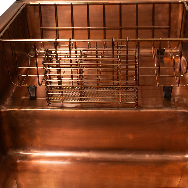 Nantucket STEPPE3918 Pro Series Undermount Smooth Copper Kitchen Sink with Compatible Accessories