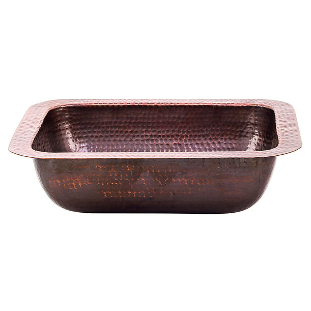 Nantucket REHC-2.5 - Hammered Copper Rectangle Bar Sink