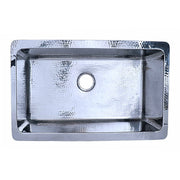 Nantucket Brightwork Collection 16 Gauge Hammered Stainless Steel Large Single Bowl Sink
