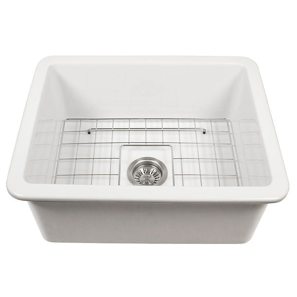 Nantucket 18" Undermount Fireclay Kitchen Sink Wellfleet-2419W
