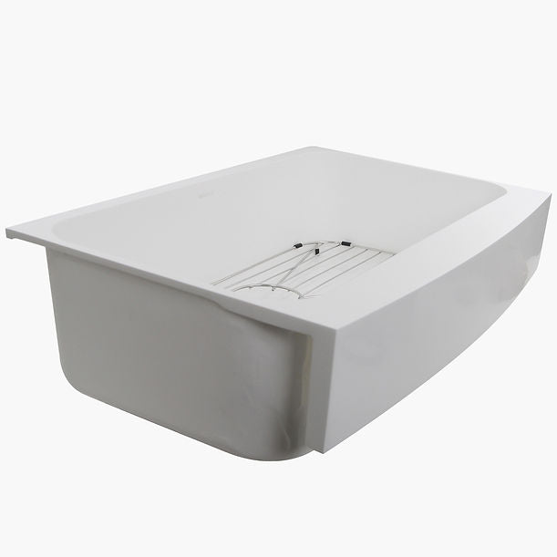 Nantucket Glacierstone Apron kitchen Sink with Grid Included