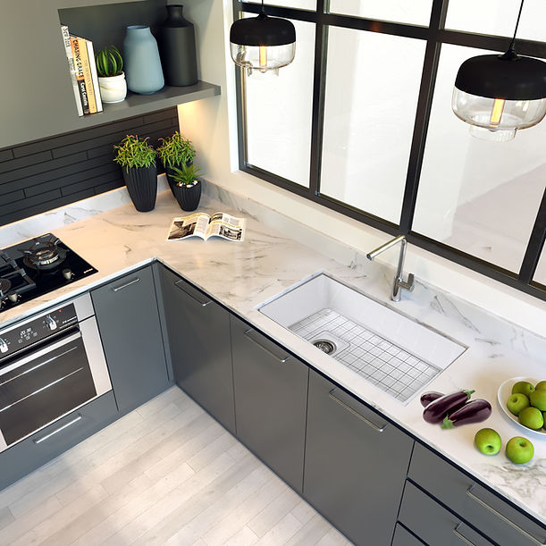 Nantucket 34" Undermount Fireclay Kitchen Sink Wellfleet-3419W