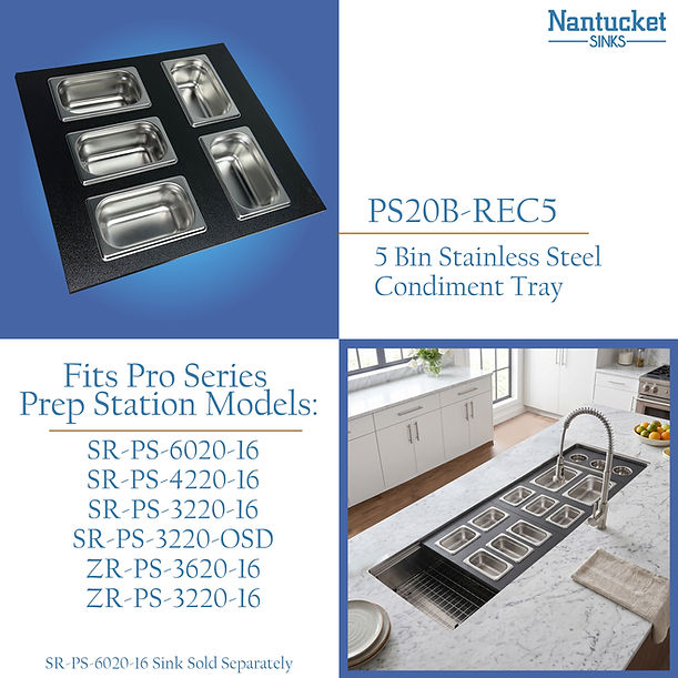 Nantucket - Prep Station 5 Piece Condiment Server