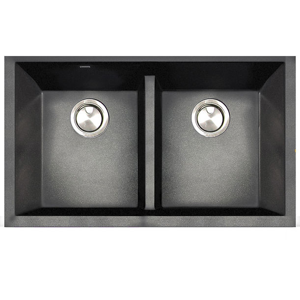 Nantucket Undermount Double Equal Bowls with Low Divide - Granite Composite Sink