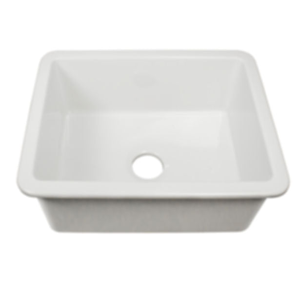 Nantucket 18" Undermount Fireclay Kitchen Sink Wellfleet-2419W