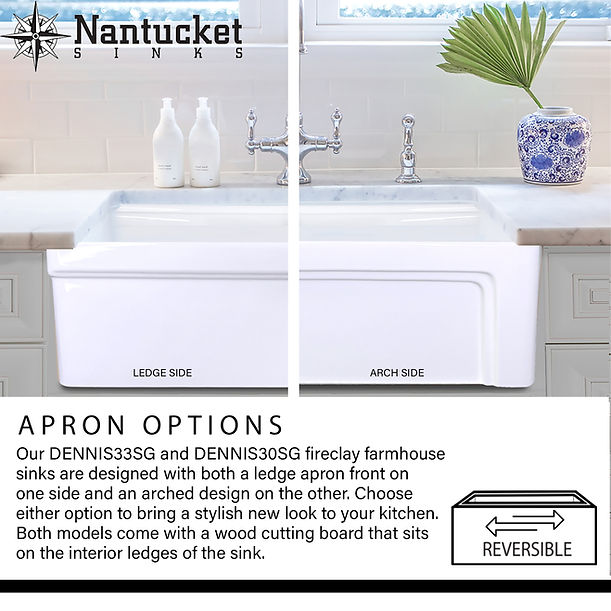 Nantucket 30" Single Bowl Workstation Fireclay Sink with Cuttingboard