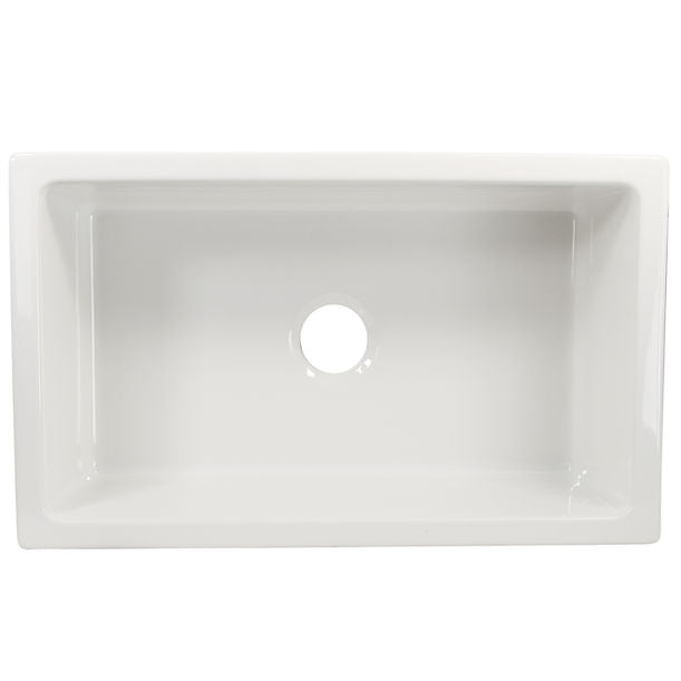 Orleans Collection Italian Fireclay 30" Fireclay Farmhouse Sink