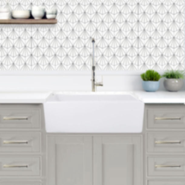 Nantucket - T-FCFS30 30" White Fireclay Farmhouse Kitchen Sink
