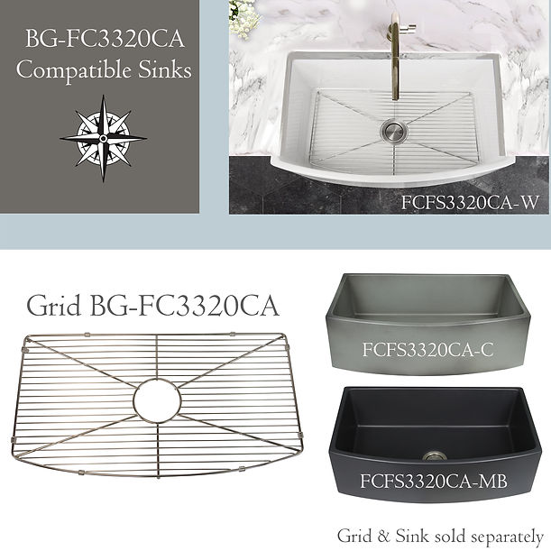 Nantucket Stainless Steel Bottom Grid For the FCFS3320CA Sinks
