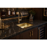 Nantucket REB 17.5" X 14.5" Hammered Brass Rectangle Undermount Bar Sink