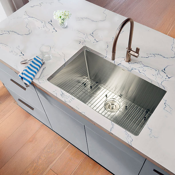 30" Stainless Steel Laundry Sink with 12" bowl depth