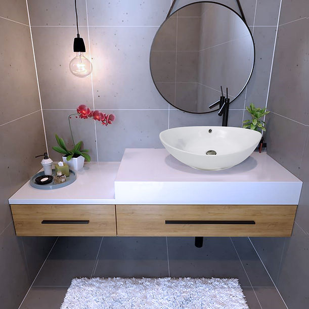 Nantucket Oblong White Vessel Sink NSV305