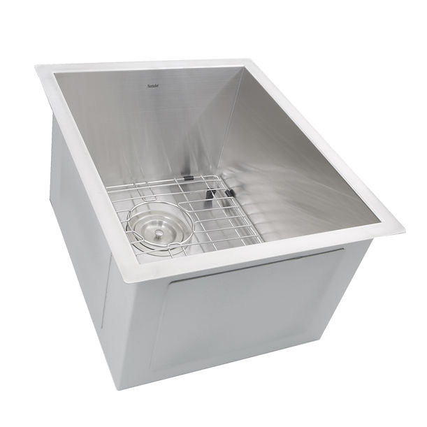Nantucket ZR1815 - 15" Pro Series Rectangle Undermount Zero Radius Stainless Steel Bar/Prep Sink
