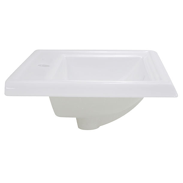 Nantucket 23" Rectangular Drop-In Ceramic Vanity Sink DI-2418-R1