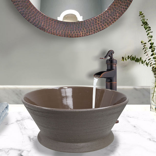 Nantucket - Fireclay Hand-decorated Vanity Sink