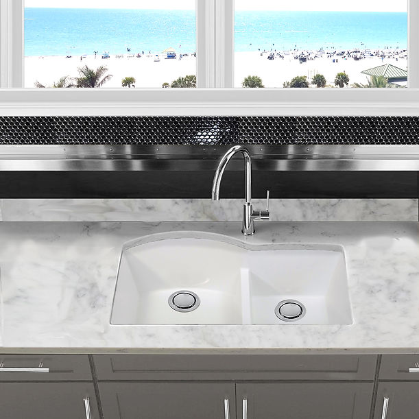 Nantucket 60/40 Double Bowl Undermount Granite Composite