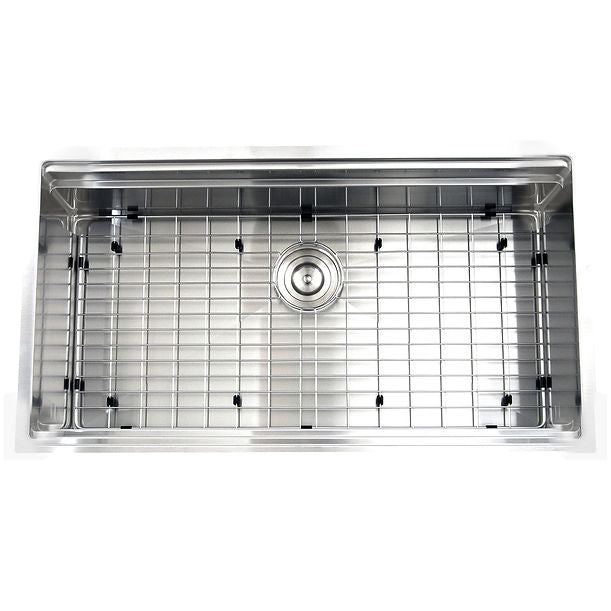 Nantucket SR-PS-3620-16 - 36" Pro Series Large Prep Station Single Bowl Undermount Stainless Steel Kitchen Sink with Compatible Accessories