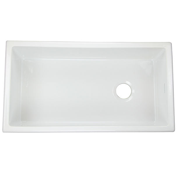 Nantucket 34" Undermount Fireclay Kitchen Sink Wellfleet-3419W