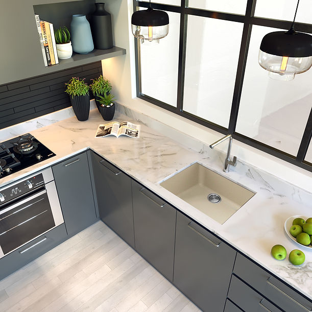 Nantucket Small Single Bowl Undermount Granite Composite