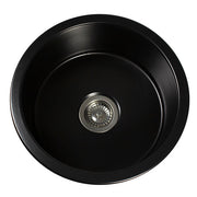 Nantucket 18" Fireclay Round Bar-Prep Sink In Matte Black