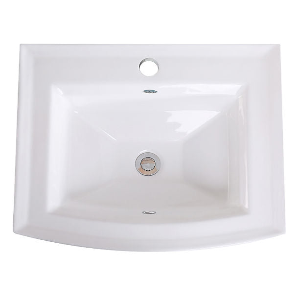Nantucket 23" 1-hole Rectangular Drop-In Ceramic Vanity Sink DI-2320-R1