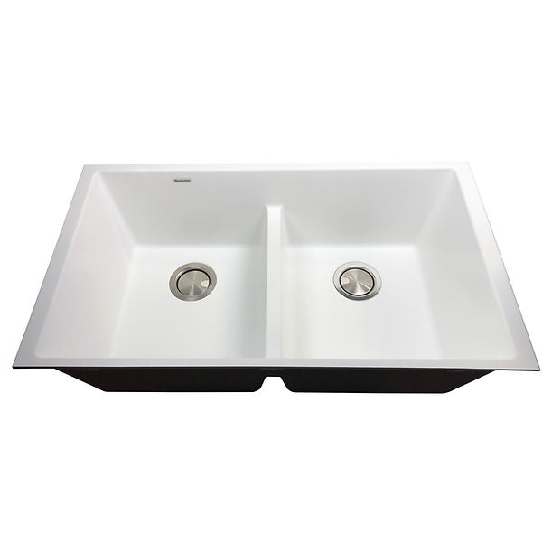 Nantucket Undermount Double Equal Bowls with Low Divide - Granite Composite Sink