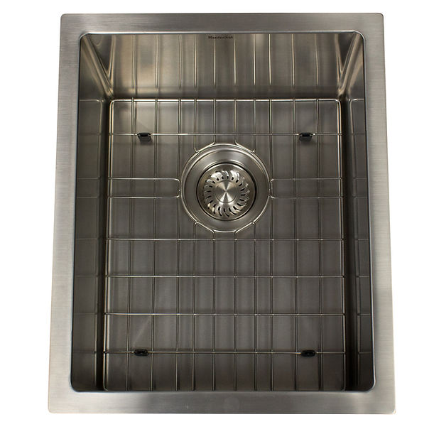 Nantucket AW1518-16 - 15" All Weather Rectangle Undermount Small Radius Stainless Steel Bar/Prep Sink