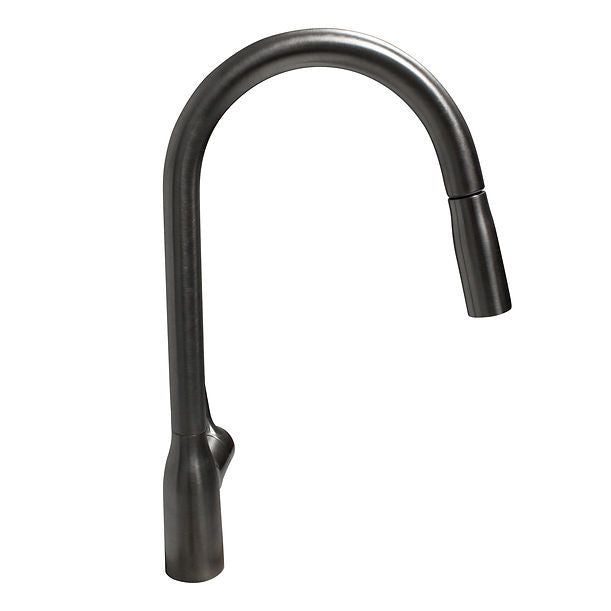 Brushed Stainless Kitchen Faucet with Arched Pull Down Design