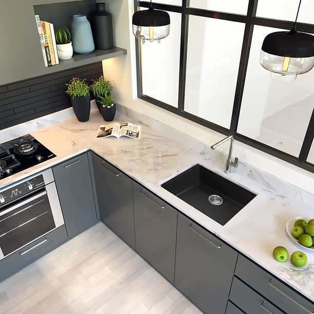 Nantucket Small Single Bowl Undermount Granite Composite