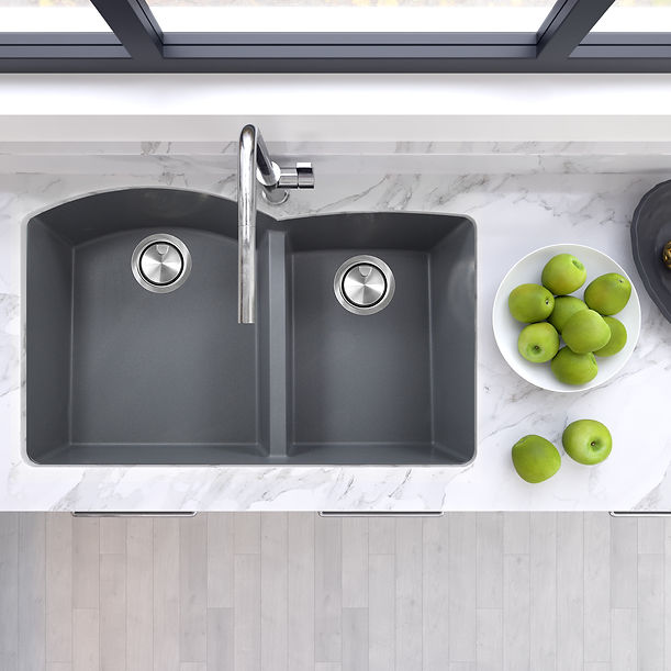 Nantucket 60/40 Double Bowl Undermount Granite Composite