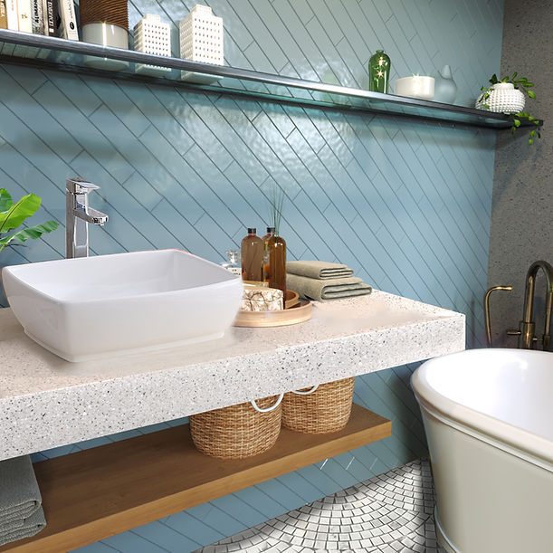 Nantucket Rectangle White Vessel Sink NSV1913