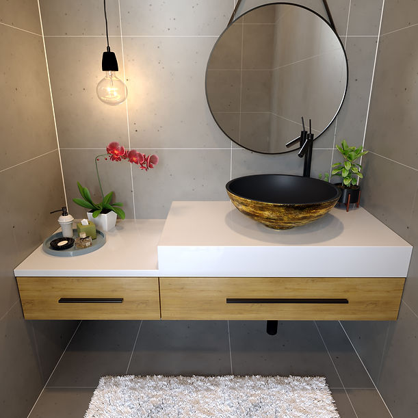Nantucket Drake Fireclay Hand-decorated Vanity Sink