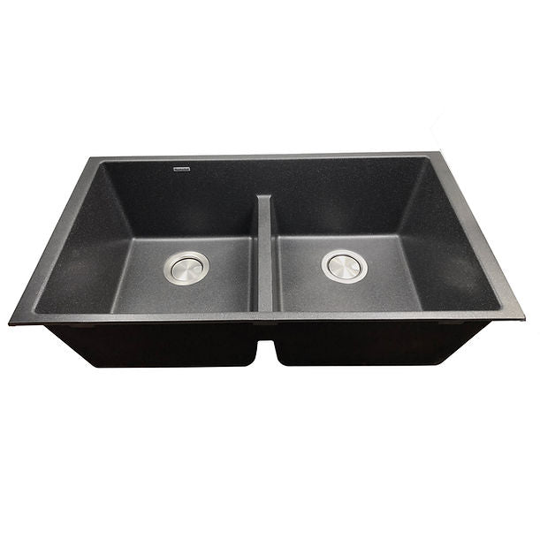 Nantucket Undermount Double Equal Bowls with Low Divide - Granite Composite Sink