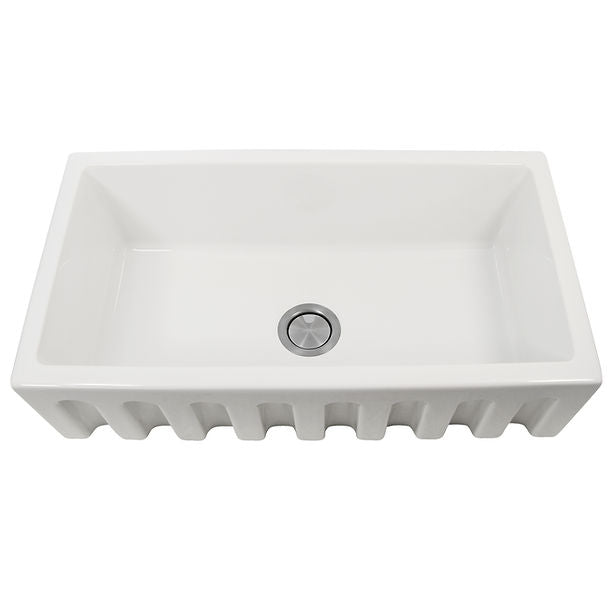 Orleans Collection Italian Fireclay 33" Fireclay Farmhouse Sink