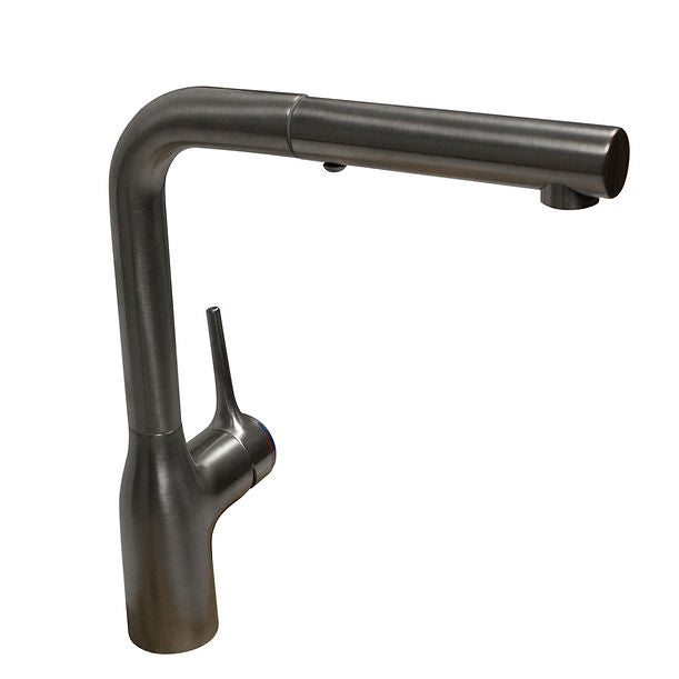 Brushed Stainless Kitchen Faucet with Pull Out Design