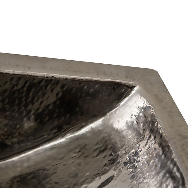 Nantucket TRS2416 Hand Hammered Stainless Steel Rectangle Undermount Bathroom Sink
