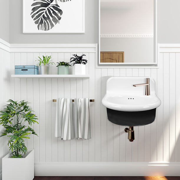 Nantucket Fireclay 30s Style Sink in all White with rounded front
