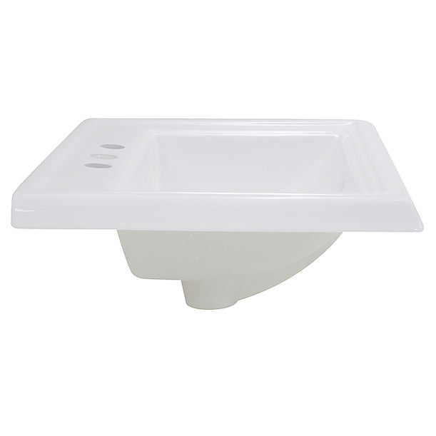 Nantucket 23" Rectangular Drop-In Ceramic Vanity Sink DI-2418-R4