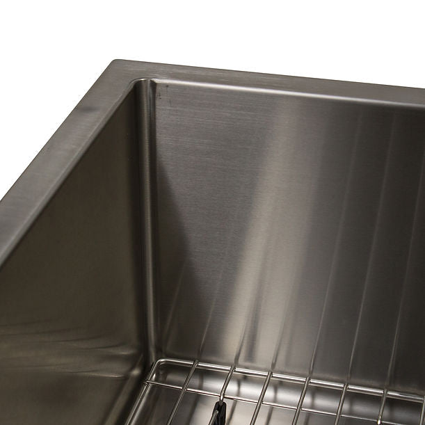Nantucket AW2318-16 All Weather Rectangle Single Bowl Undermount Small Radius Corners Stainless Steel Kitchen Sink