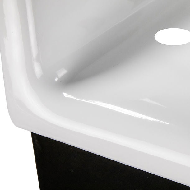 Nantucket Fireclay 30s Style Double Bowl Sink with White Bowls