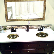 Nantucket ROB-OF - 13" Hand Hammered Brass Round Undermount Bathroom Sink, Brass With Overflow