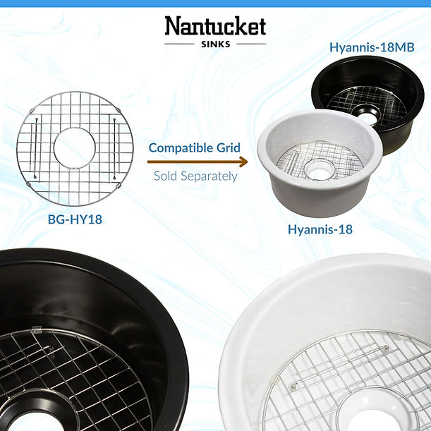 Nantucket 18" Fireclay Round Bar-Prep Sink