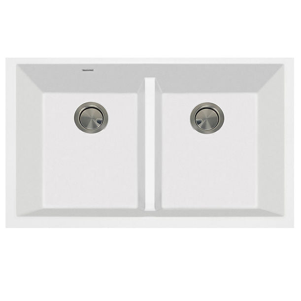 Nantucket Undermount Double Equal Bowls with Low Divide - Granite Composite Sink