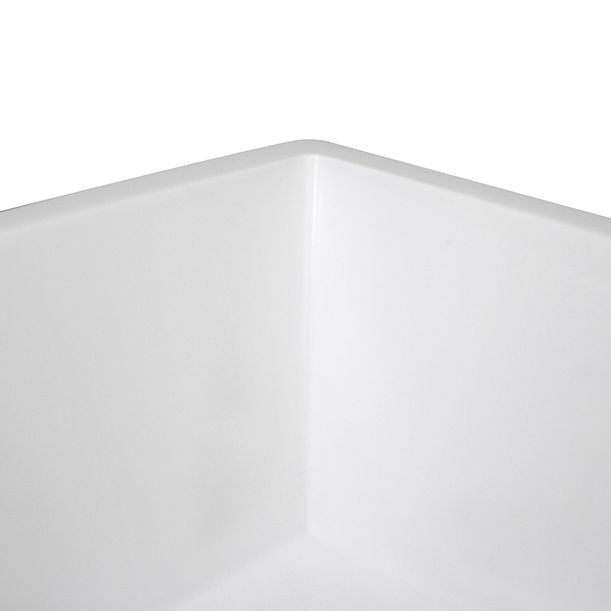 Nantucket Rectangle White Glacierstone Sink NS-GSTR36