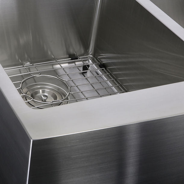 Nantucket 33" Double Bowl Farmhouse Apron Front Stainless Steel Kitchen Sink